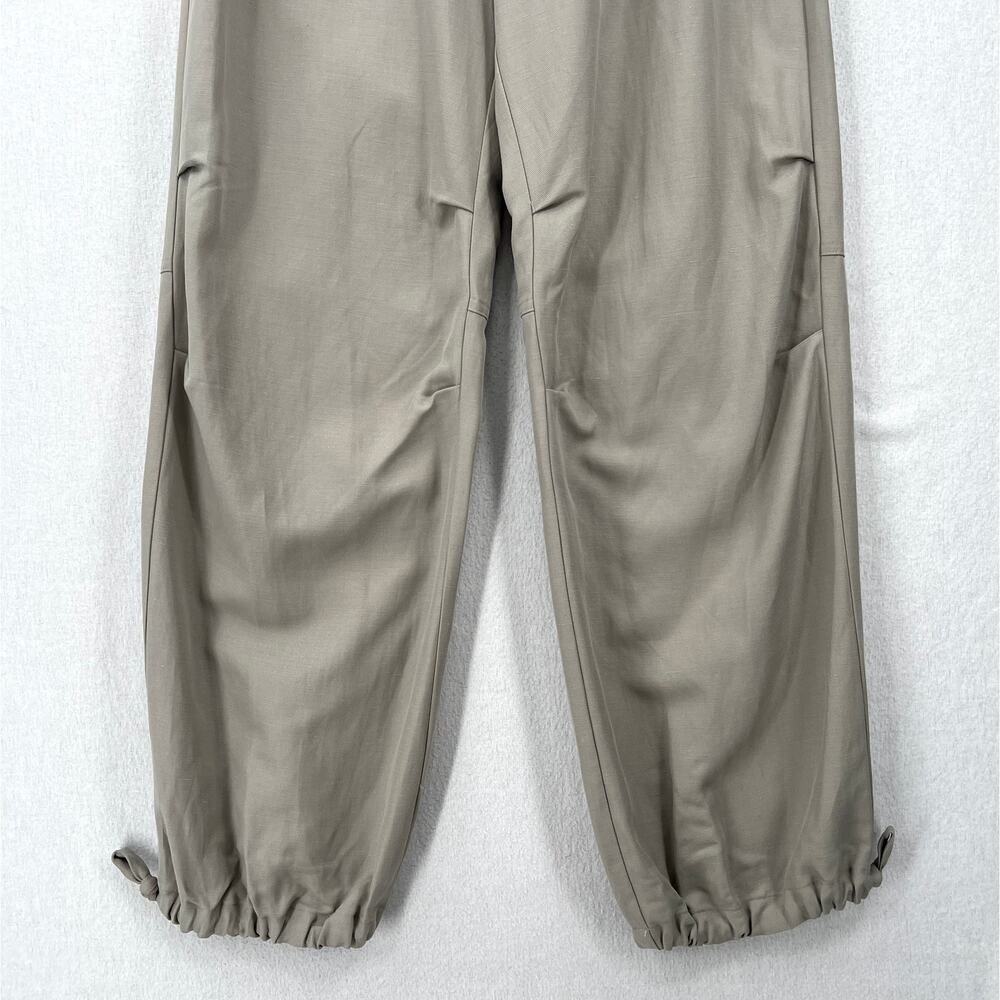 ENZA COSTA Twill Flight Pant Women Small Limestone Utility Pull On High Rise NEW - Picture 7 of 15